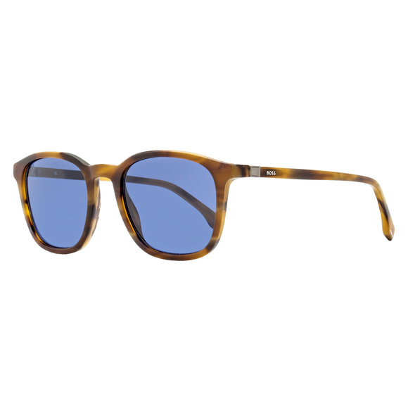 Boss Rectangular Sunglasses 1433S 6C5KU Brown Horn 52mm - Picture 1 of 2